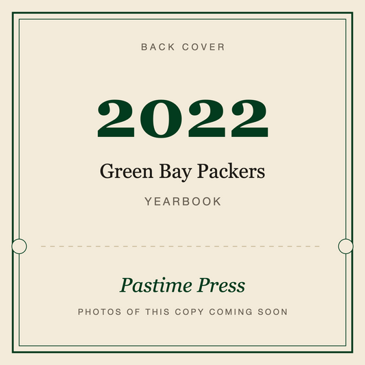 2022 Green Bay Packers Yearbook, back cover