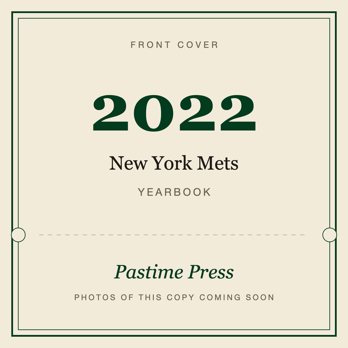 2022 New York Mets Yearbook, front cover