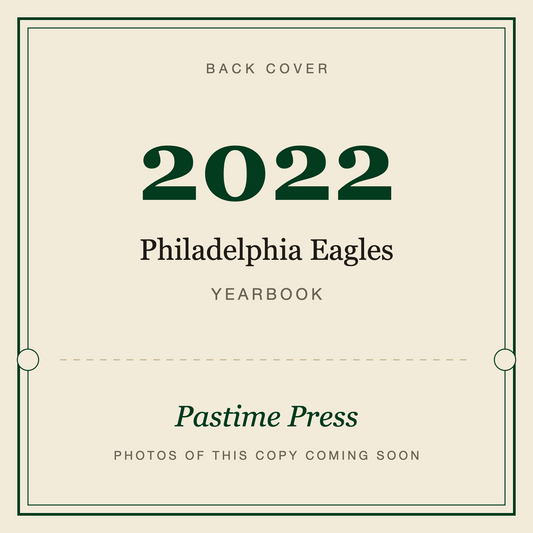 2022 Philadelphia Eagles Yearbook, back cover