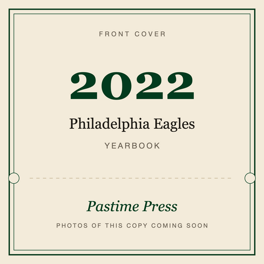 2022 Philadelphia Eagles Yearbook, front cover