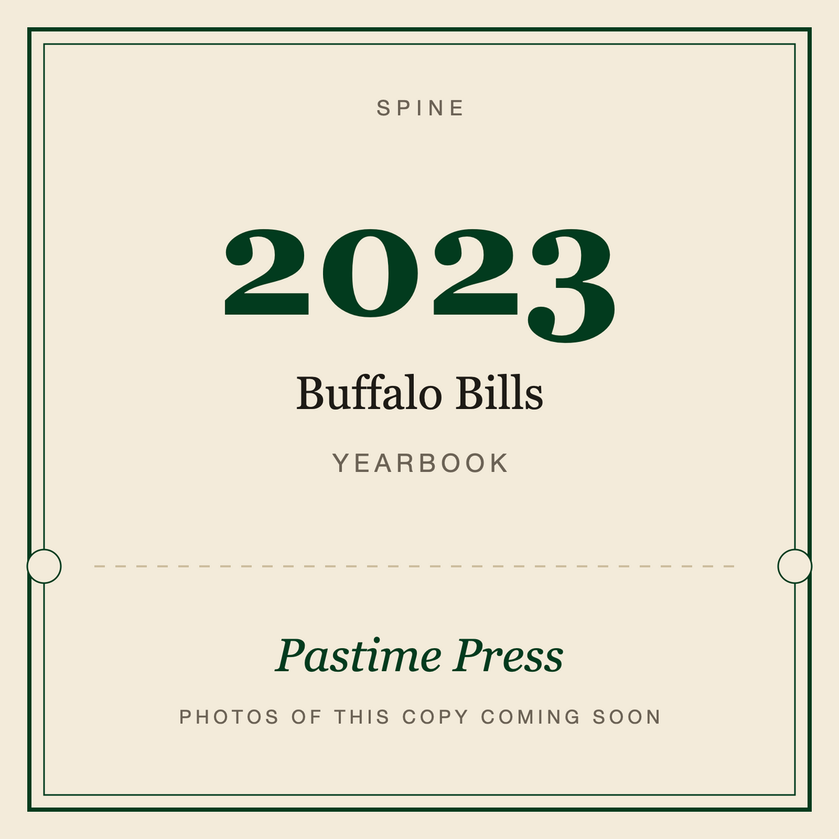 2023 Buffalo Bills Yearbook, spine