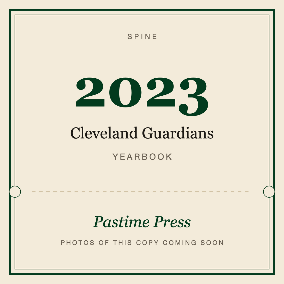 2023 Cleveland Guardians Yearbook, spine