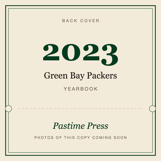 2023 Green Bay Packers Yearbook, back cover
