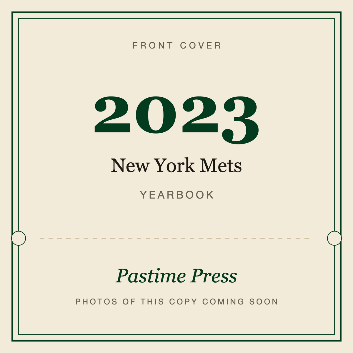 2023 New York Mets Yearbook, front cover