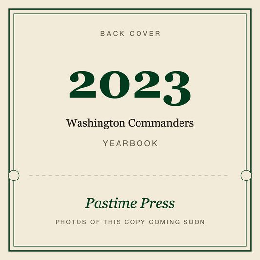 2023 Washington Commanders Yearbook, back cover