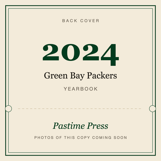 2024 Green Bay Packers Yearbook, back cover