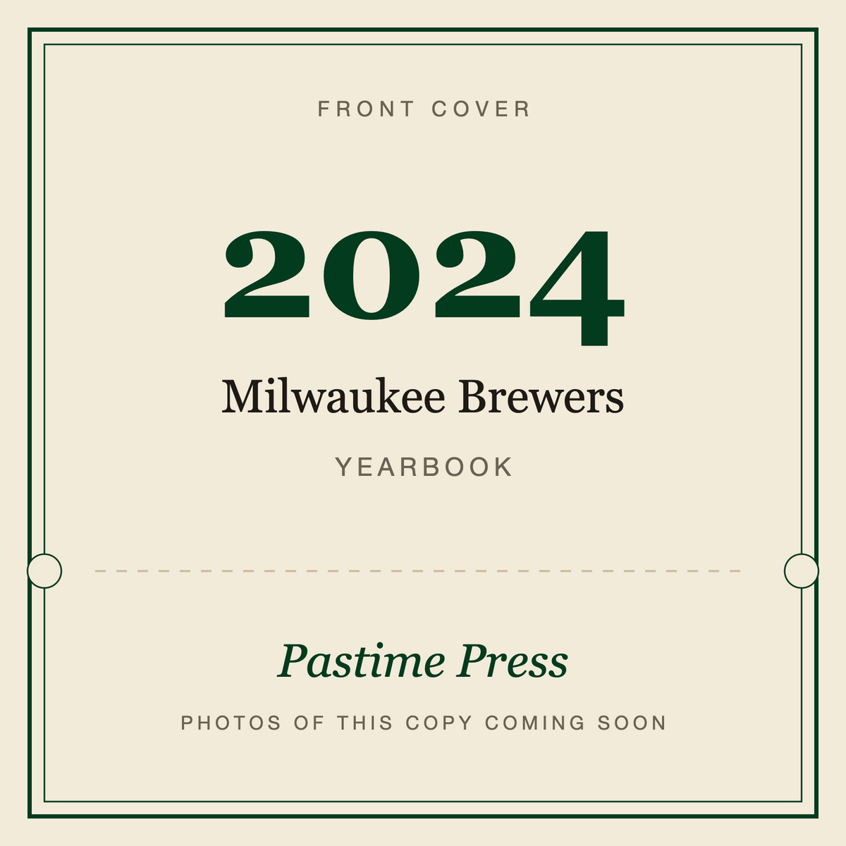 2024 Milwaukee Brewers Yearbook, front cover