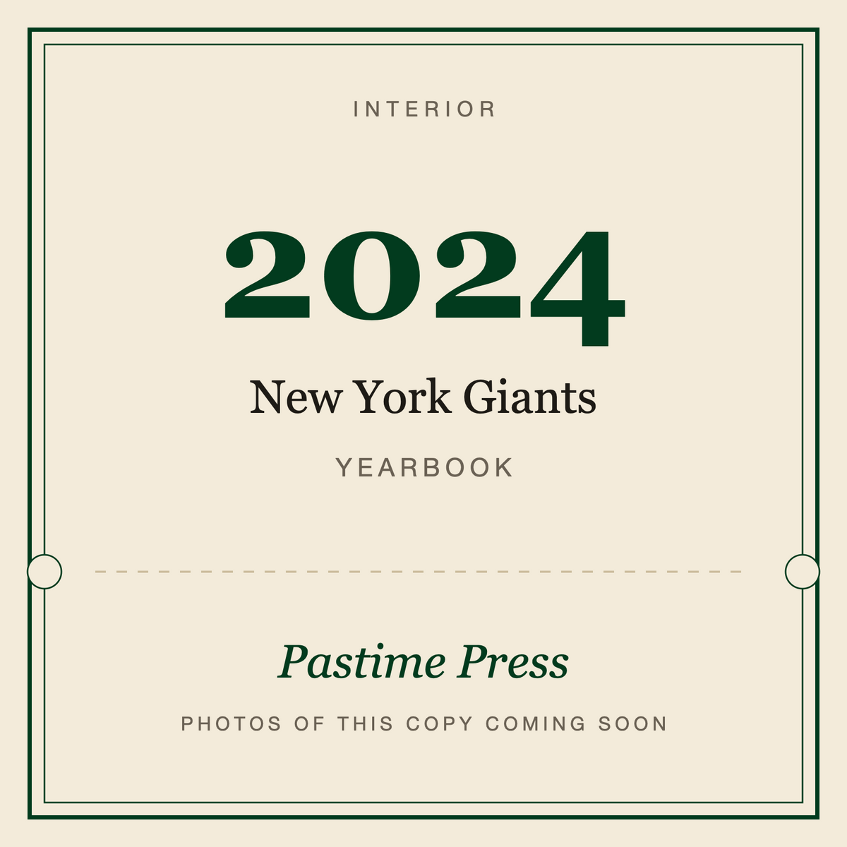 2024 New York Giants Football Yearbook, interior