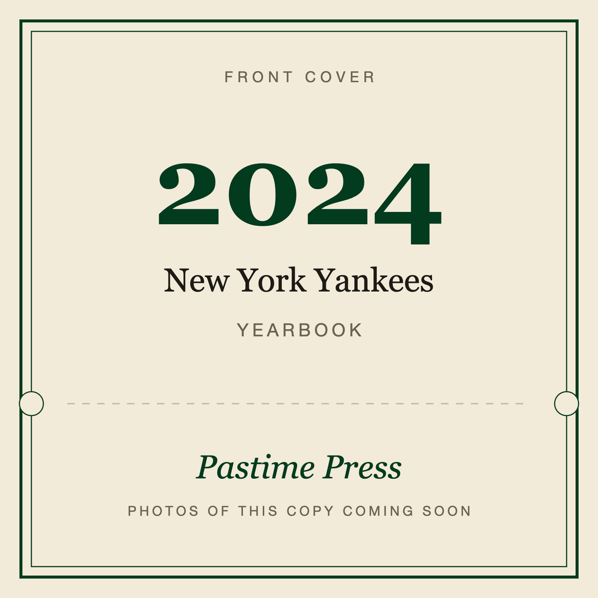 2024 New York Yankees Yearbook, front cover