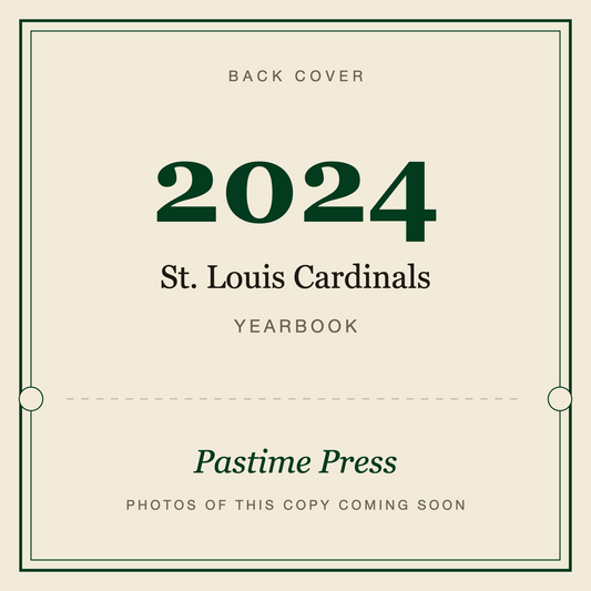 2024 St. Louis Cardinals Yearbook, back cover