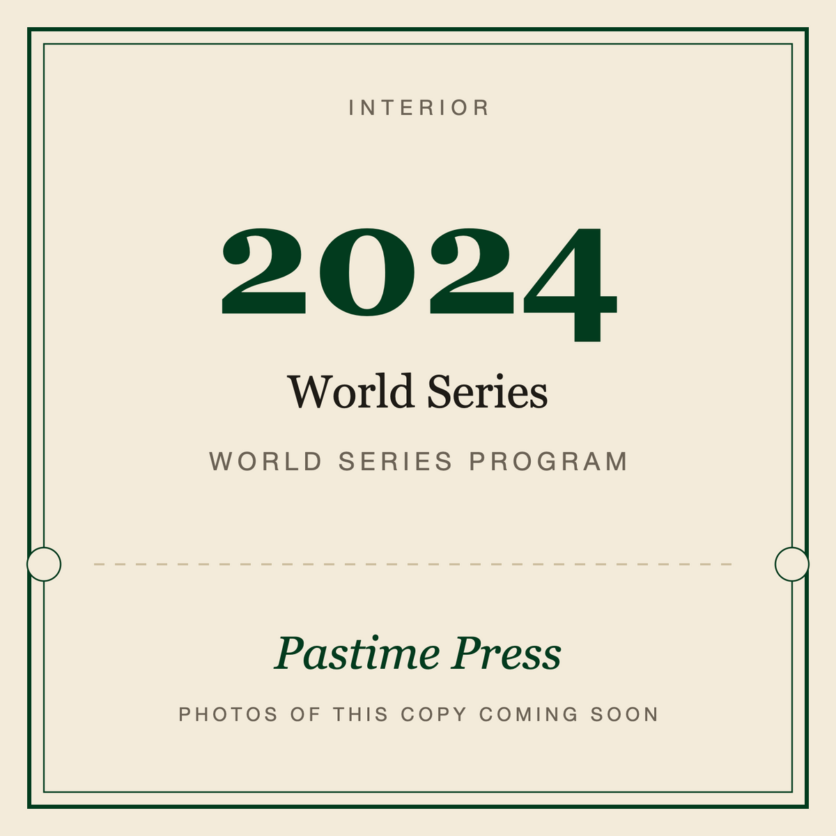 2024 World Series Program, interior