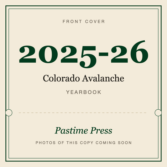 2025-26 Colorado Avalanche Yearbook, front cover