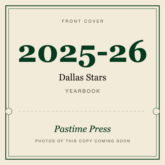 2025-26 Dallas Stars Yearbook, front cover
