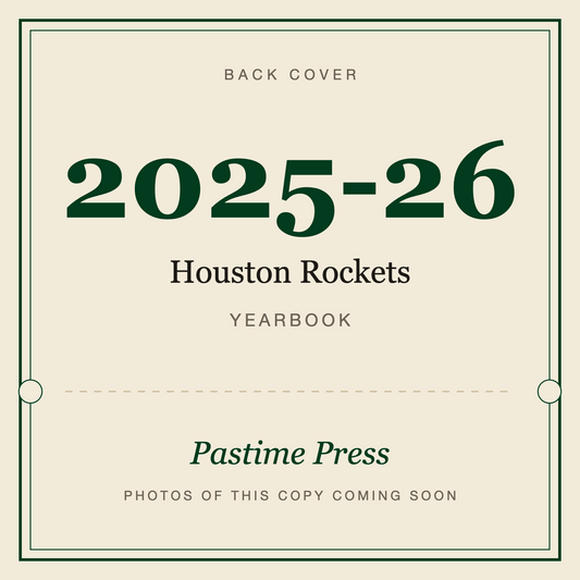 2025-26 Houston Rockets Yearbook, back cover