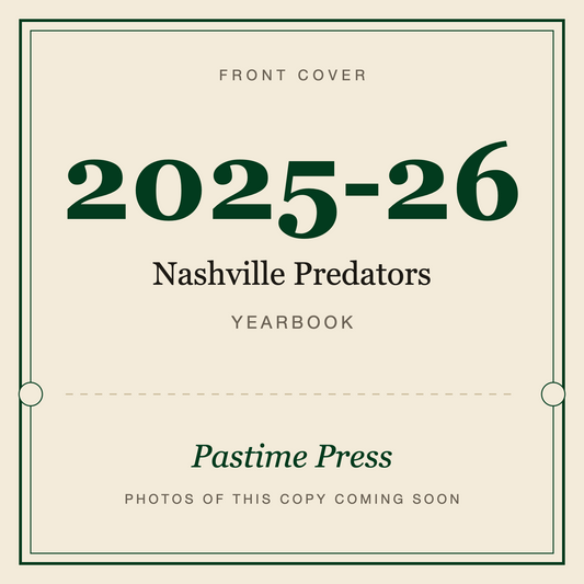 2025-26 Nashville Predators Yearbook, front cover