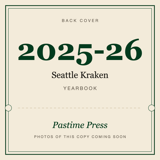 2025-26 Seattle Kraken Yearbook, back cover