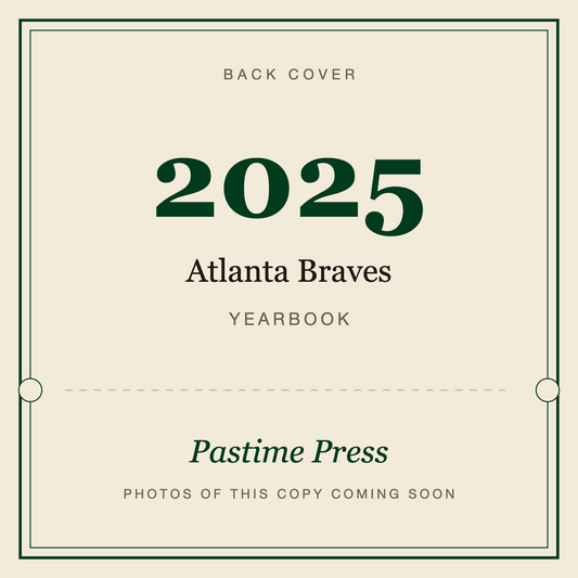 2025 Atlanta Braves Yearbook, back cover