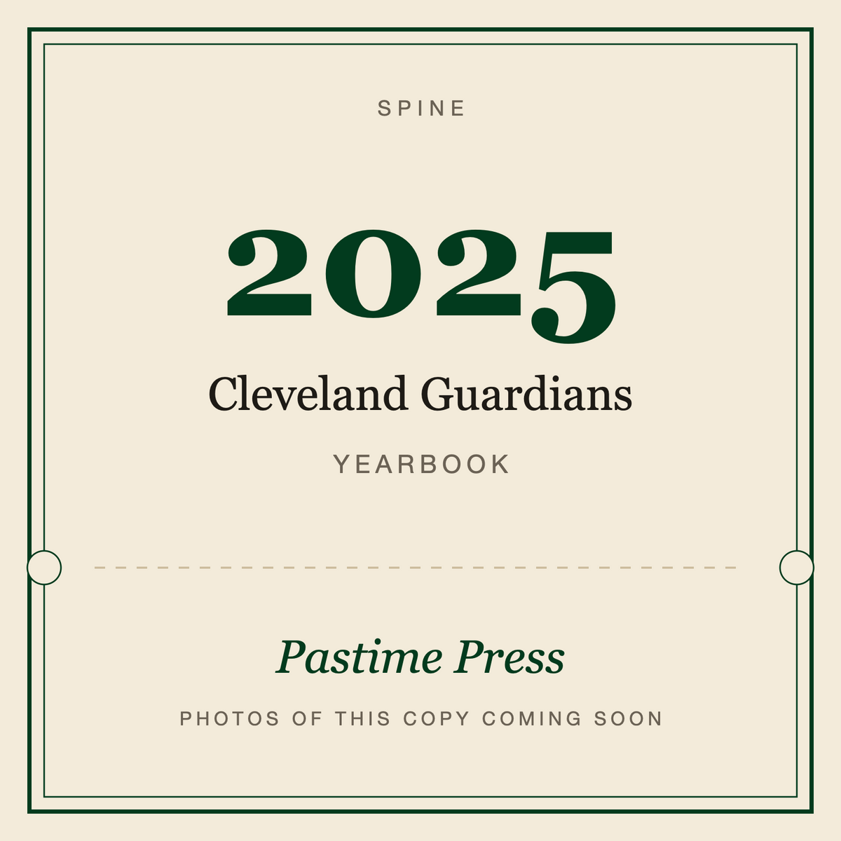 2025 Cleveland Guardians Yearbook, spine