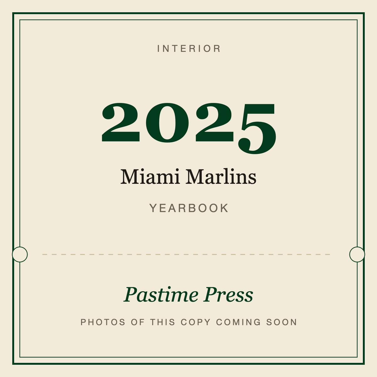2025 Miami Marlins Yearbook, interior