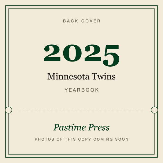 2025 Minnesota Twins Yearbook, back cover