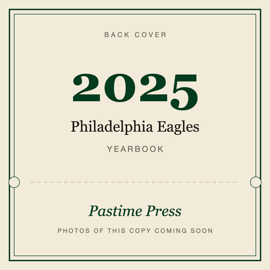 2025 Philadelphia Eagles Yearbook, back cover