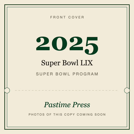 2025 Super Bowl LIX Program, front cover