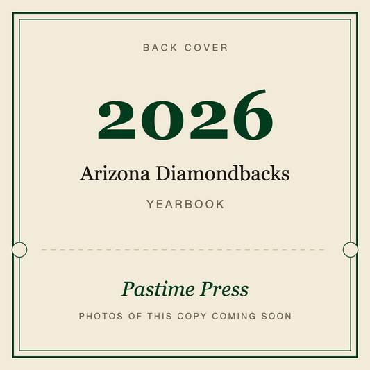 2026 Arizona Diamondbacks Yearbook, back cover