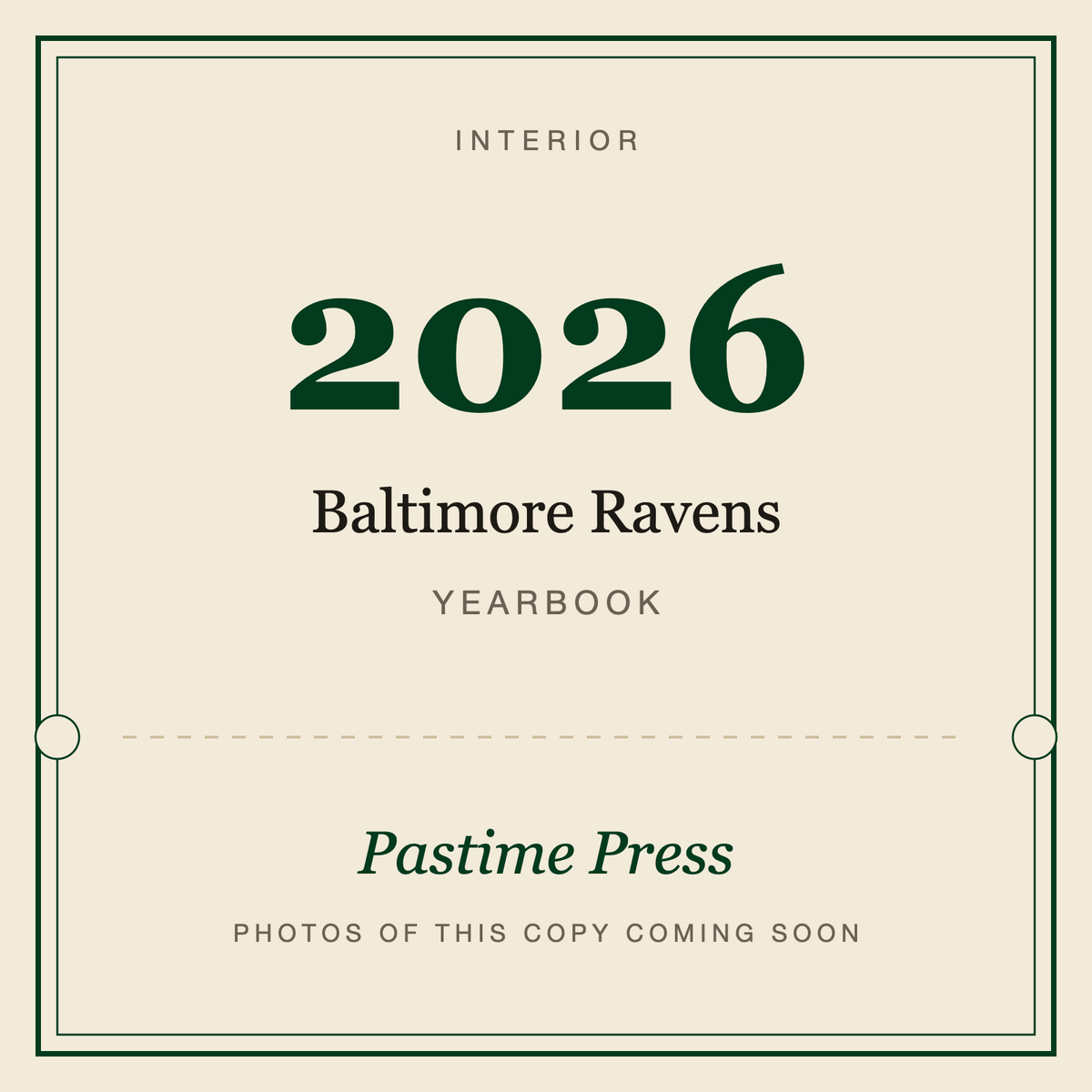 2026 Baltimore Ravens Yearbook, interior