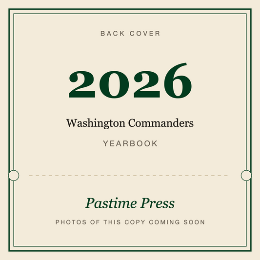 2026 Washington Commanders Yearbook, back cover
